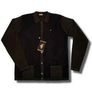 New Gabicci Vintage Wool L/S Collar Cardigan Navy Charc Preview